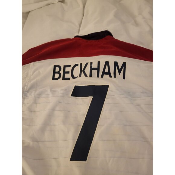 David Beckham Umbro 7 England Euro2004 Jersey Men L Authentic Soccer Sportswear‎ - Picture 5 of 10